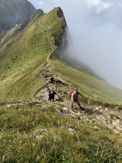 Der Schlussanstieg zum Alviergipfel Klein
